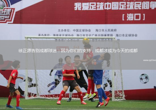 徐正源告別成都球迷：因為你們的支持，成都才成為今天的成都